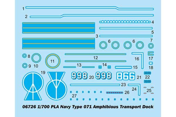 Десантный корабль Type 071 ВМС Китая (Trumpeter 06726) 1/700