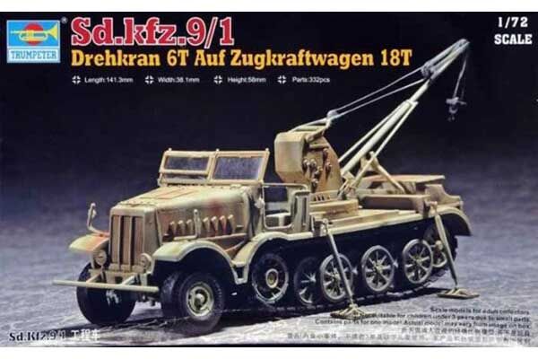 Sd.kfz.9/1 Drehkran 6t auf Zugkraftwagen 18t (Trumpeter 07251) 1/72 Sd.kfz.9/1 Drehkran 6t auf Zugkraftwagen 18t (Trumpeter 07251) 1/72