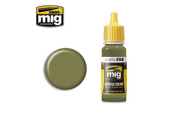 Акрилова фарба - Light Green Khaki (A.MIG-0058)