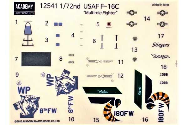 F-16C Multirole Fighter (Academy 12541) 1/72