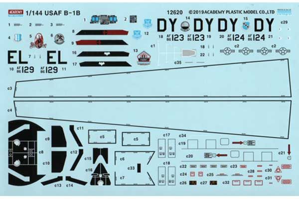 B-1B 34th BS "Thunderbirds" (Academy 12620) 1/144