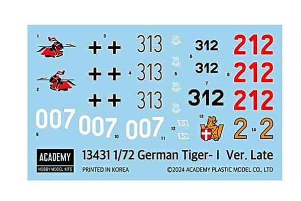 Tiger-1 позднего производства (Academy 13431) 1/72