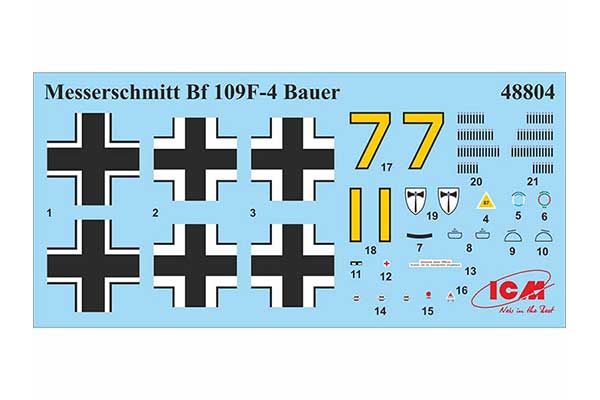 Bf 109F-4 с персоналом ВВС Германии (ICM 48804) 1/48