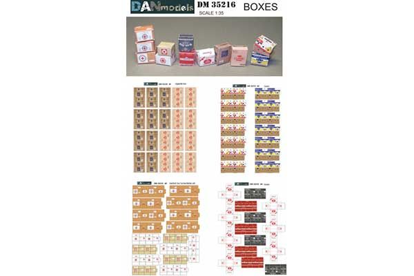 Упаковка (коробка с под сигарет,, гуманитарная помощь,, от продуктов,, ящик от банан) (DAN models 35216) 1/35 Упаковка (коробка с под сигарет,, гуманитарная помощь,, от продуктов,, ящик от банан) (DAN models 35216) 1/35