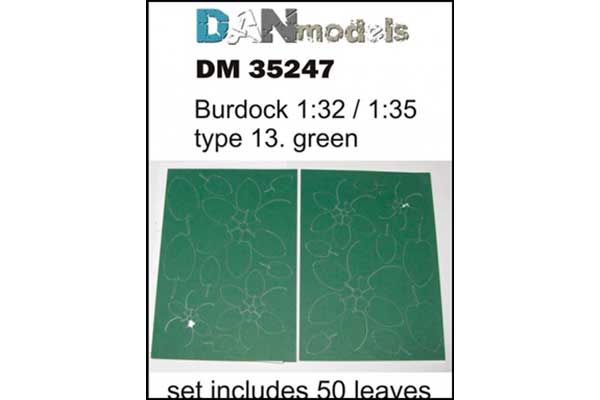 Лопухи: зеленые листья. Набор №13 (DAN Models 35247)