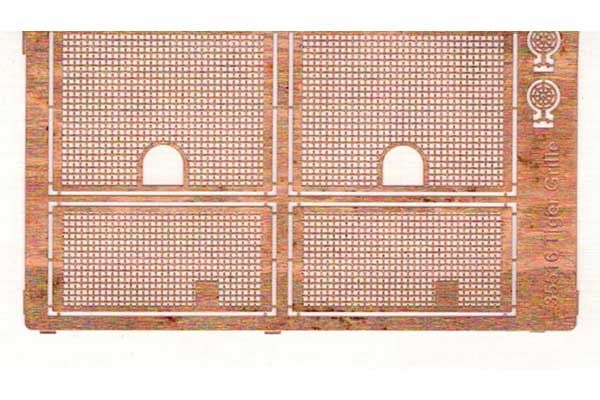 Фототравление: Надмоторные решетки для танка Тигр (Tiger) (DAN models 35516) 1/35