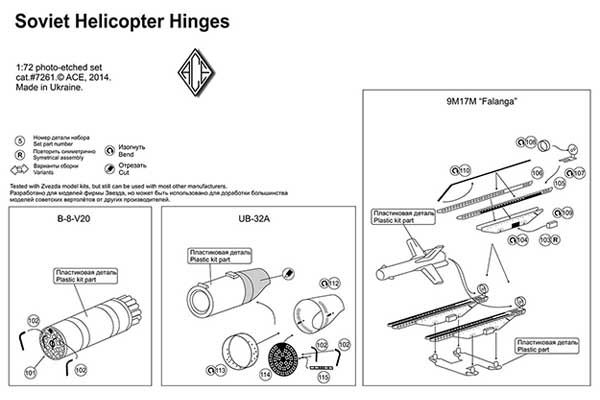 Внешняя подвеска советских вертолётов (ACE 7261) 1/72