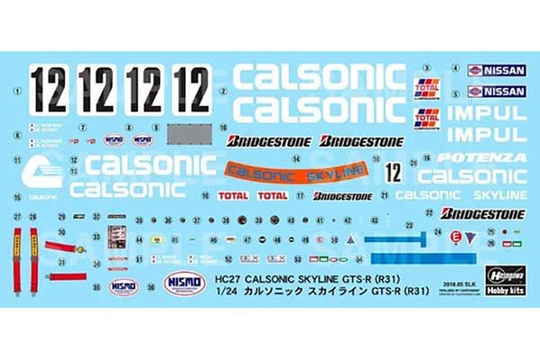 Calsonic Skyline GTS-R (R31) (Hasegawa 21127 HC27) 1/24