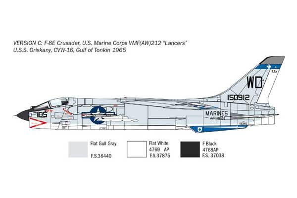 F-8E Crusader (ITALERI 1456) 1/72