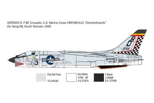 F-8E Crusader (ITALERI 1456) 1/72