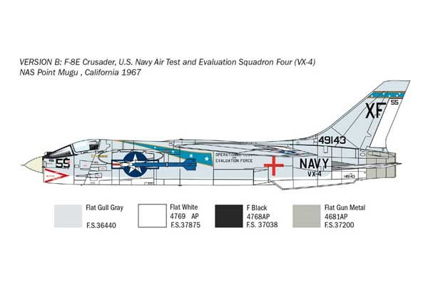 F-8E Crusader (ITALERI 1456) 1/72