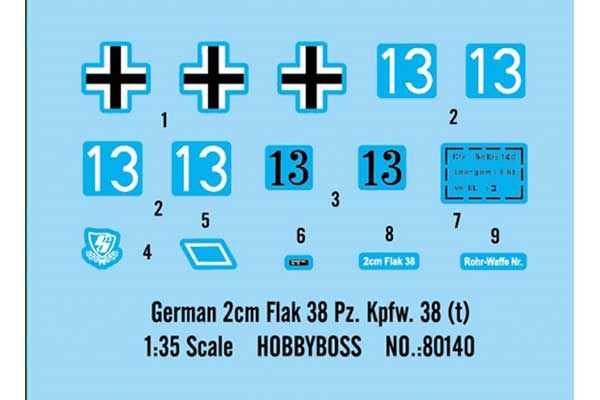 Німецька 2cm Flak 38 Pz.Kpfw .38 (t) (Hobby Boss 80140) 1/35