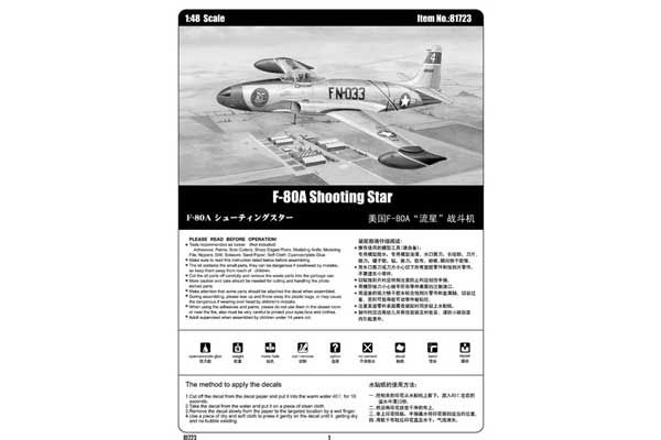 F-80A Shooting Star (Hobby Boss 81723) 1/48