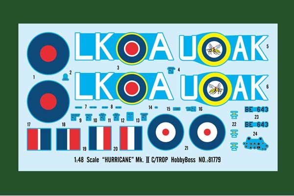 “HURRICANE” Mk.ⅡC/TROP (Hobby Boss 81779) 1/48