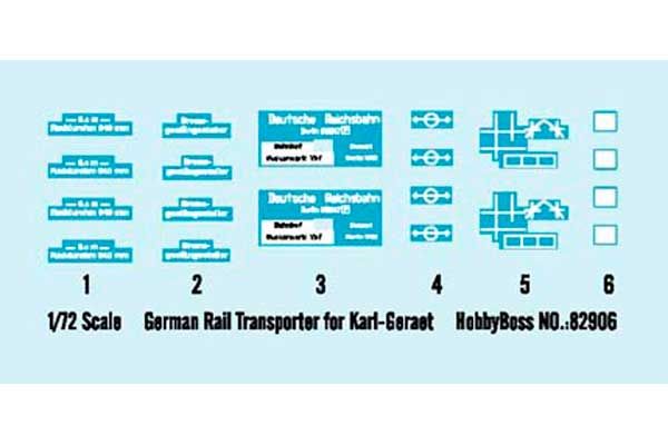 Железнодорожный транспортер для Karl-Geraet (Hobby Boss 82906) 1/72