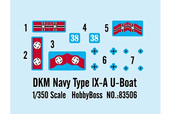 DKM Navy Type lX-A U-Boat (Hobby Boss 83506) 1/350