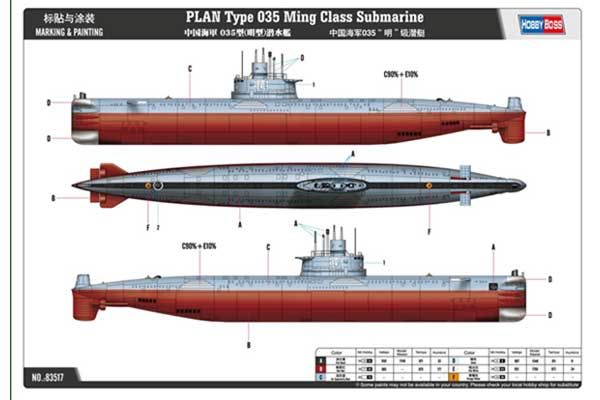Type 035 Ming Class (Hobby Boss 83517) 1/350