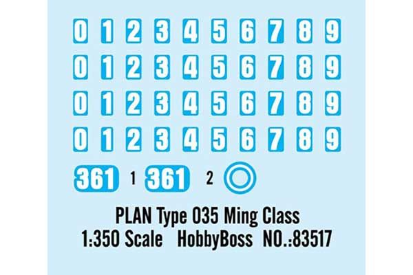 Type 035 Ming Class (Hobby Boss 83517) 1/350