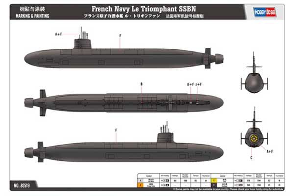 Le Triomphant SSBN (Hobby Boss 83519) 1/350