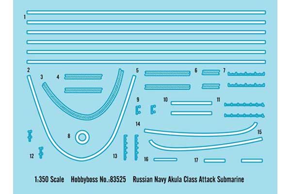 Подводная лодка проекта 971 «Щука-Б» (Akula) (Hobby Boss 83525) 1/350