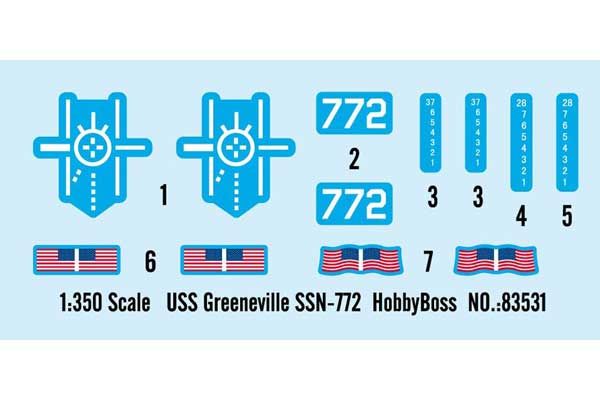USS Greeneville SSN-772 (Hobby Boss 83531) 1/350