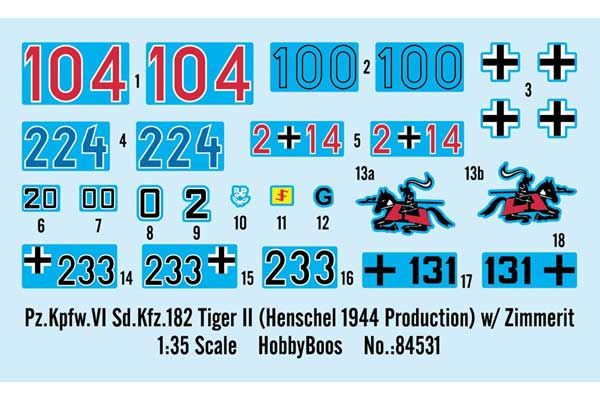 Pz.Kpfw.VI Sd.Kfz.182 Tiger II (производство Henschel 1944 )  (Hobby Boss 84531) 1/35