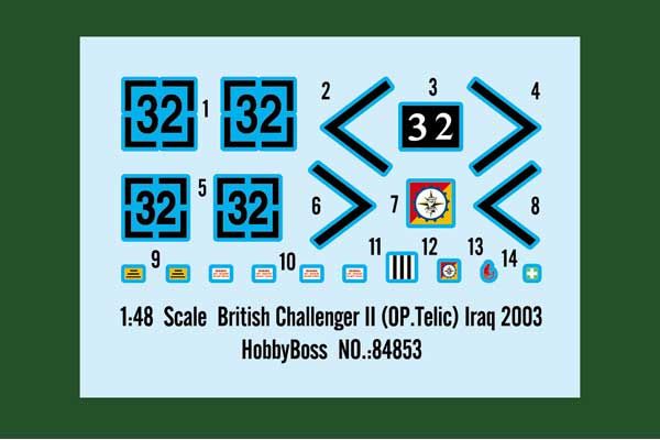 British Challenger II [OP.Telic ] Iraq 2003 (Hobby boss 84853) 1/48