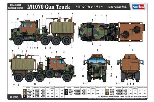 M1070 Gun Truck (Hobby Boss 85525) 1/35