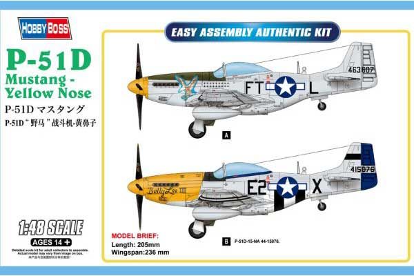P-51D Mustang - Yellow Nose (Hobby Boss 85808) 1/48 P-51D Mustang - Yellow Nose (Hobby Boss 85808) 1/48