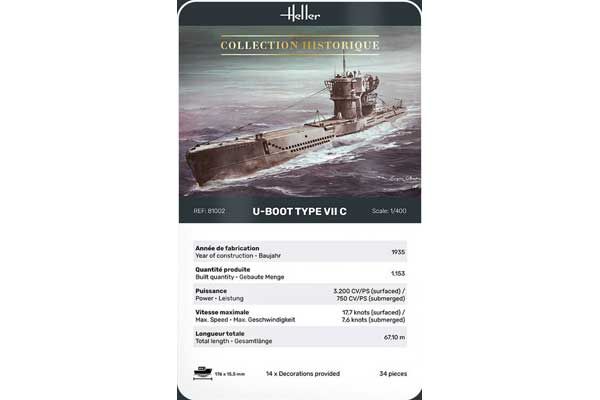 U-Boot Type VII C (Heller 81002) 1/400