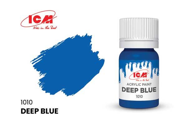 Акриловая краска - Темно-синий (Deep Blue) ICM 1010