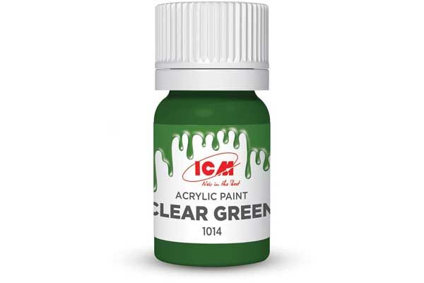 Акриловая краска - Зеленый (Clear Green) ICM 1014 Акриловая краска - Зеленый (Clear Green) ICM 1014