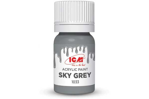 Акриловая краска - Небесно-серый (Sky grey) ICM 1033 Акриловая краска - Небесно-серый (Sky grey) ICM 1033