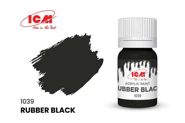 Акрилова фарба - Черна гума (Rubber black) ICM 1039