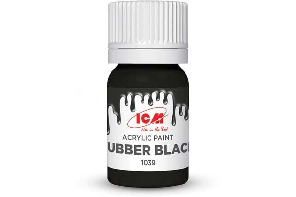 Акриловая краска - Черная резина (Rubber black) ICM 1039