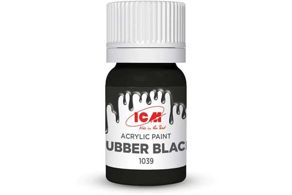 Акрилова фарба - Черна гума (Rubber black) ICM 1039