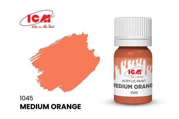 Акрилова фарба - Середній помаранчевий (Medium orange) ICM 1045