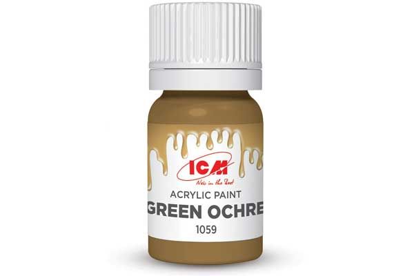 Акриловая краска - Зеленая охра (Green ochre) ICM 1059