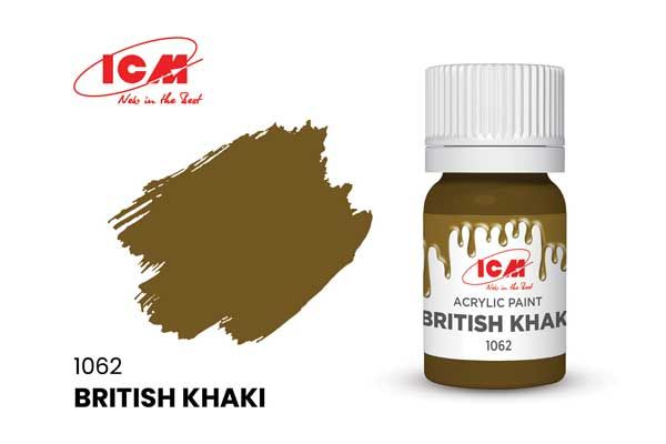 Акрилова фарба - Британський хакі (British Khaki) ICM 1062