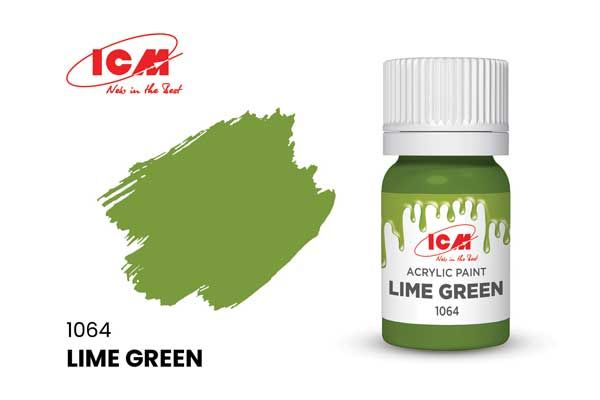Акриловая краска - Зеленый лайм (Lime green) ICM 1064