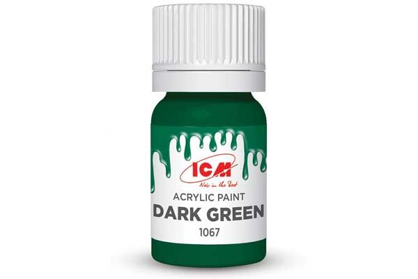 Акрилова фарба - Темно-зеленый (Dark green) ICM 1067