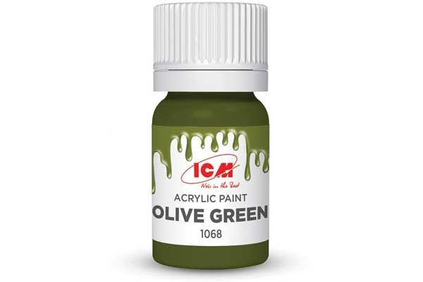 Акрилова фарба - Оливково-зелений (Olive green) ICM 1068