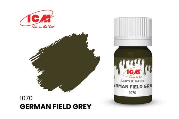 Акриловая краска - Немецкий полевой серый (German field grey) ICM 1070