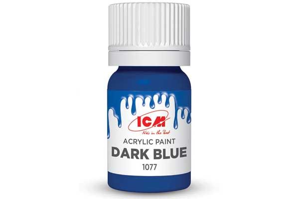 Акрилова фарба - Темно-синій (Dark blue) ICM 1077
