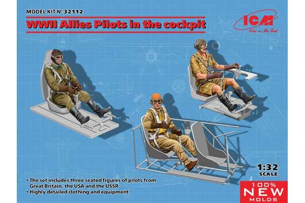 Пилоты союзников Второй Мировой войны в кабине (ICM 32112) 1/32
