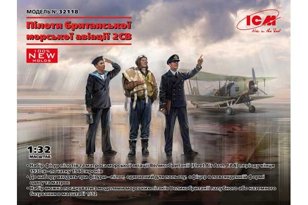 Пилоты британськой морськой авиации 2МВ (ICM 32118) 1/32