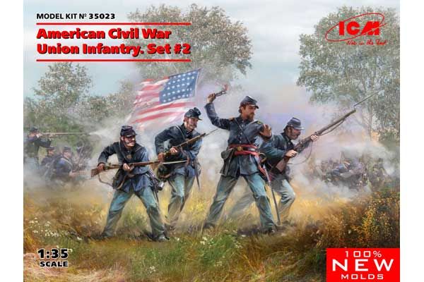 Пехота Союза. Гражданская война в США. Набор №2 (ICM 35023) 1/35 Пехота Союза. Гражданская война в США. Набор №2 (ICM 35023) 1/35