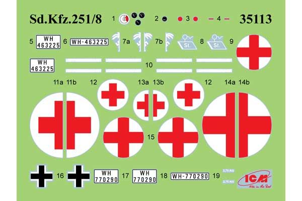 Krankenpanzerwagen Sd.Kfz.251/8 Ausf.A (ICM 35113) 1/35