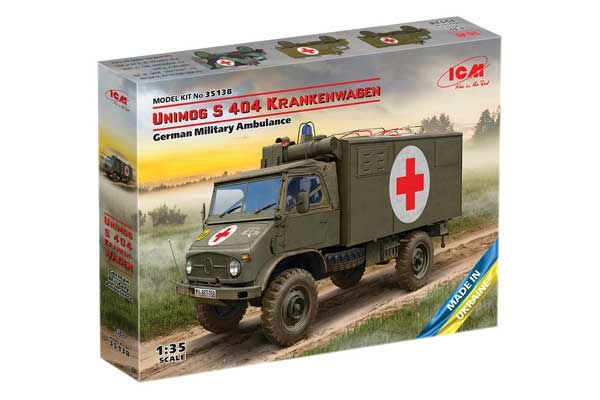 Unimog S 404 Krankenwagen (ICM 35138) 1/35