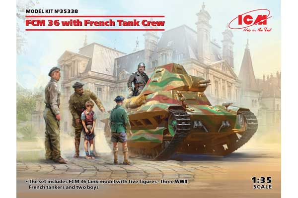 FCM 36 с экипажем французского танка (ICM 35338) 1/35